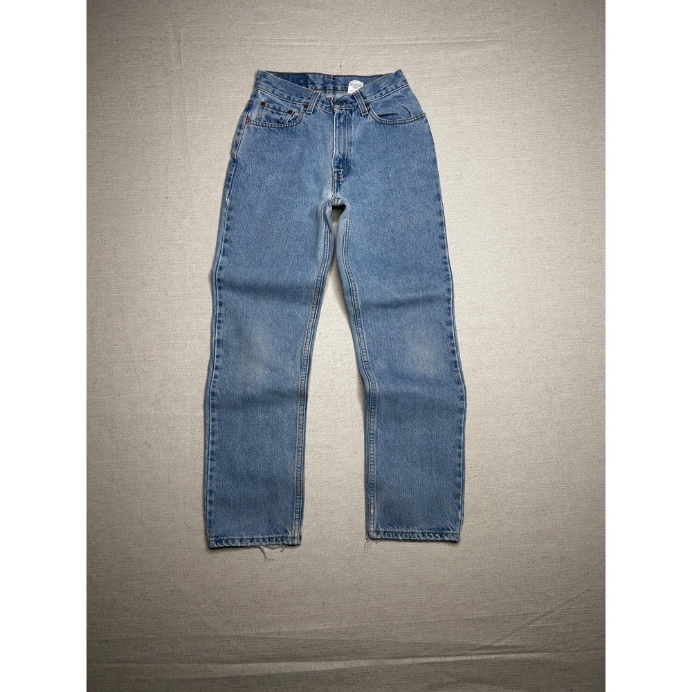Vintage Levi's 512 Slim Fit Straight Leg Jeans Women's 5 JR Blue Denim